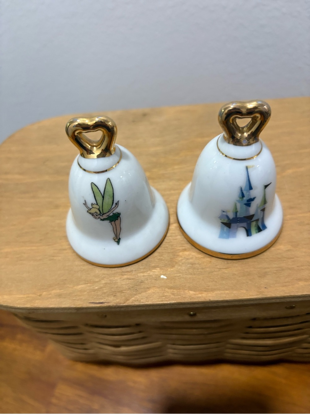 Vintage Disney Porcelain Bell Shape Salt & Pepper